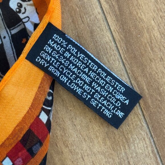 Halloween Scarf Happy Halloween Print & Pumpkin Design - Picture 7 of 8